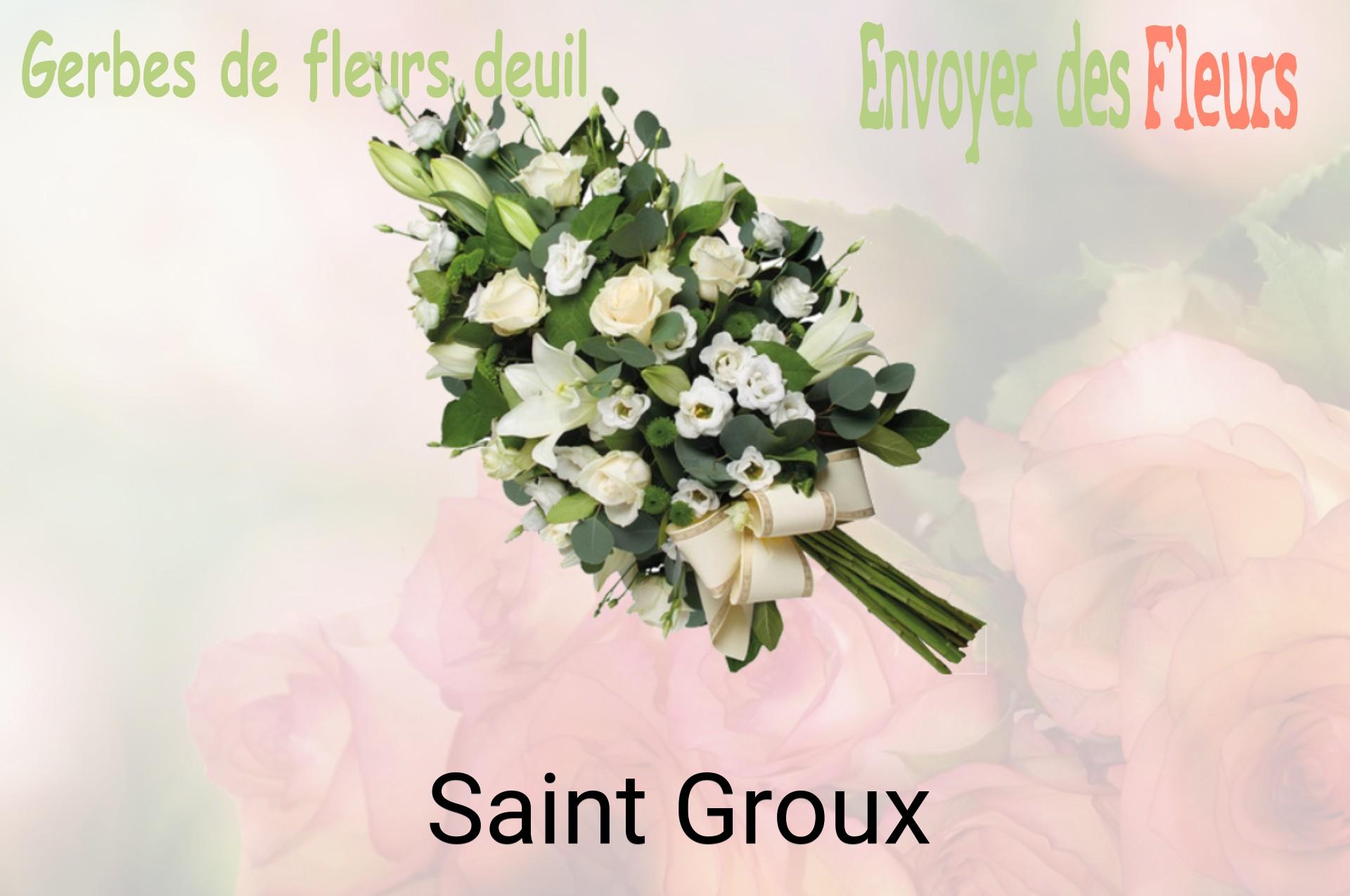 Gerbe de fleurs de deuil livrée à Saint-Groux
